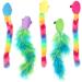 Jumpaws 5 Pack Catnip & Feather Toys - Interactive Multi-Colored Mice with Long Feather Tail - Indoor Cat Accessories for Playtime - Catnip Plush Toys with Natural Feathers & Rattles - Buy Online on GoSupps.com