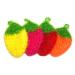 Non-Scratch Fruit Dish Scrubber 4pcs Pack Cute Durable Dish Sponges Strawberry Dish Scouring Pads Eco-Friendly Net Cloth Dish Cloths Hand Crochet Pot Scrubbers Home Kitchen Fresh Cleaning Sponge