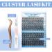 GEMERRY Cluster Eyelash Extensions Kit 240Pcs C Curl 15-20mm with Lash Bond, Seal & Applicator | DIY Individual Eyelash Kit for Personal Use - Buy Online on GoSupps.com