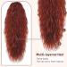 PORSMEER 28 Copper Red Long Beach Wave Ponytail Extension - Auburn Synthetic Hairpiece for Women - Buy Online on GoSupps.com
