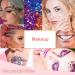 TEUVO Holographic Face Glitter for Body Eyes and Lips Chunky Cosmetic Glitter for Hair Decoration Nail Art and DIY 24 Mixed Colors - Buy Online on GoSupps.com