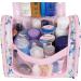 Women's Travel Hanging Toiletry Wash Bag Makeup Organizer - Pink Flower (Large) - Buy Online on GoSupps.com