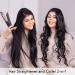 ANGENIL Ionic Hair Straightener and Curler 2 in 1 - Professional Flat Iron Ceramic Titanium, Fast Heating, Dual Voltage - Gray - Buy Online on GoSupps.com