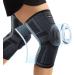 CAMBIVO 2 Pack Knee Braces for Knee Pain Women and Men Knee Compression Sleeve with PMMA Side Stabilizers and Patella Knee Pads Knee Support for Meniscus Tear Arthritis ACL Joint Pain Relief Running Volleyball (Black Grey L) Large Black Grey
