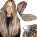 Laavoo micro loop extensions real hair blond highlight real hair extensions with microring light brown light blonde extensions real hair microring 1g/s 50g 40cm #p8/24 40 cm 3.25micro #p8/24