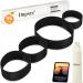 Dupore 96 cm yoga belt with 4 loops & stretching exercises - stable strain band with 4 loops for bottleneck stretching - stretch belt for efficient pain therapy - fitness band Yoga belt cotton