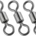 Dr.Fish Barrel Swivels Fishing Swivels, Saltwater Swivels Fishing Tackles, Stainless Steel Swivels Rolling Fishing Swivels Black Nickel 30Lb to1500 Lb #12(20LB)-50pk