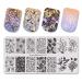 Beautybigbang Nail Stamping Template Nail Art Plate Manicure Floral Flowers Leaves Rose Butterfly XL-022