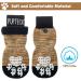 Pupeck Double-Sided Anti-Slip Dog Socks - 2 Pairs with Adjustable Straps for Indoor Use | Pet Paw Protection & Traction Control | Khaki - Buy Online on GoSupps.com