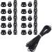 Kare & Kind 30 Pcs Plastic Cord Locks & Elastic Bungee Cord - Single Hole and Double Hole Drawstring Stoppers - Use for Shoelace Clothing Bag Backpack Camping Equipment - for DIY Crafting Gift