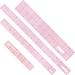 4 Pieces Clear Plastic Ruler Grid Ruler Transparent Ruler Metric Ruler Plastic Straight Measuring Tool Ruler Set for Clothes Design Sewing, 6 Inches, 12 Inch, 15 Inch