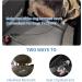 Yaodhaod Dog Safety Belt - Steel Wire Bite-Resistant Car Harness for Dogs & Cats Double Ticker & Buckling Adapter 80cm - 2 Pcs Silvery - Buy Online on GoSupps.com