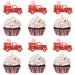 Red Car Cupcake Topper for Valentines Day Party Decorations