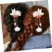 Gadpiparty 1 Pair bunny hairpin hanfu accessories rabbit hair pin furry balls barrettes chinese hanfu hair clips hair clips for toddlers lovely hair clips earphone the flowers Metal child - Buy Online on GoSupps.com