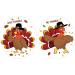 Iconikal 2-Piece Thanksgiving Turkey Toilet Seat Cling Decoration Set - Buy Online on GoSupps.com