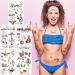 Konsait Music Notes Temporary Tattoos - Red & Blue Stickers for Music Party & Birthday Gift - Buy Online on GoSupps.com