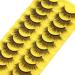 Wispy Lashes Fluffy Faux Mink Eyelashes Natural Look 15mm Cat-Eye Cute Short Daily False Lashes Wispies Eyelashes Pack by Delyneph Cute 15mm