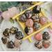 Xiannvxi 10 PC Heart Stones Set - Rhodochrosite & Black Line Rhodolith Healing Crystals | Natural Gemstones for Love & Happiness - Buy Online on GoSupps.com