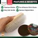 2pk Shoe Brush Set & 3 Brown Shoe Polish Kit | Leather Shoe Polish Brushes + Wax | Brown Boot Polish & Cleaning Kit - Buy Online on GoSupps.com