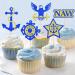Keaziu 24PCS Military Themed Cupcake Toppers Navy Military Themed Retired Cupcake Picks Navy Bound Themed Cupcake Decorations Retirement Army Birthday Party Cake Decorations Supplies Navy Blue 2 - Buy Online on GoSupps.com