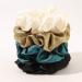 Ivyu Silk Oversize Scrunchies for Women - Set of 4 | Soft Big Satin Hair Ties | Elastic Ponytail Hair Bands | Great Gift for Girls - Buy Online on GoSupps.com