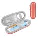 PhD Keisi Reisetui for electrical toothbrush for brown oral B Pro 1/2 2900 2000 2500 750 SmartSeries Smart 4 with accessory storage portable hard shell travel case in coral red coral red