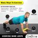 CanDo Set of 5 - Colorful Resistance Bands (Yellow Red Green Blue Black) - Versatile Exercise Equipment for Home & Gym - International Shipping Available - Buy Online on GoSupps.com