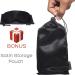 Natural Blackout Silk Sleep Mask - Organic Silk Eye Mask for Sleeping - Blindfold Sleeping Mask For Women - Ultra Soft Black Slip Face Mask with Elastic Adjustable Strap and Pouch - Buy Online on GoSupps.com