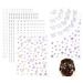 Iridescent Butterfly Face Eye Stickers Self-Adhesive Face Jewels Gem Stickers for Makeup Assorted Sizes Rhinestones Stickers Gems for Face - Body - Hair - Eye - Ear-Nail (Clear&Butterfly) Clear & Butterfly