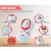 Dookeh Baby Shoes Soft Sole Sneakers 6-9 Months - A1 Pinkleopard - Buy Online on GoSupps.com