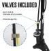 Vibrelli Bike Floor Pump with Gauge - 160 PSI High Pressure Presta & Schrader Valve, Glueless Puncture Kit Included - Black - Buy Online on GoSupps.com