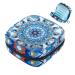 Mandala-blue flower binding-storage bag large menstrual cup cylinder pocket with zipper periodic inserts bags panty lores tampons for girls and women multi-colored 10