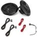 Pyle 6.5'' Dual Marine Speakers - IP44 Waterproof Outdoor Stereo System with LED Lights, 150W Power - PLMR6LEB (Black) - 1 Pair - Buy Online on GoSupps.com