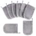 Phogary 8-Pack Microfiber Washing Gloves | Soft Flannel Spa Cloths | Reusable Makeup Remover | European Style Washcloths 15x21 cm (Gray) - Buy Online on GoSupps.com