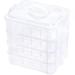 New brothread 4 Layers Stackable Clear Storage Box/Organizer for Holding 80 Spools Home Embroidery & Sewing Thread and Other Embroidery Sewing Crafts (Spool Size Requirement: H2.2" W1.69")