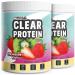 Clear protein vegan 720g Strawberry Kiwi incredibly delicious & refreshing protein drink vegan clear whey protein/ISO Clear Alternative with high-quality pea protein hydrolysate 56% protein Strawberry kiwi 360 g (2 Pack)