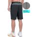 Little Donkey Andy Men's Quick Dry Stretch Shorts - Black Heather | Elastic Waist | 3X-Large - Buy Online on GoSupps.com