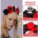 FRCOLOR Halloween Headband Day of The Dead Flower Headpiece dia de los muertos Rose Crown Rose Halloween Hair Hoop Gothic Flower Headband (Black Red) - Buy Online on GoSupps.com