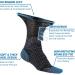 LIN Diabetic Socks for Men & Women - Non-Binding Circulatory Extra Wide Top Socks - 12 Pairs Crew/Jet Black (Size 10-13) - Buy Online on GoSupps.com