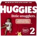 Baby Diapers Size 2 (12-18 lbs), 180ct, Huggies Little Snugglers Size 2 (180 Count)