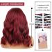 FORCUTEU Red Headband Wig for Black Women - Short Wavy Bob Style Synthetic Wig 16 Inches - Buy Online on GoSupps.com