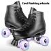 Perzcare High-top PU Leather Roller Skates for Women & Men - Black (Size 41) - Buy Online on GoSupps.com