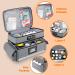 Zannaki Medicine Storage Bag with Combination Lock | Double Layer Pill Organizer | Secure Zippered Locking Box for Prescriptions Vitamins & Supplements - Grey - Buy Online on GoSupps.com