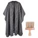 FaHaner Barber Cape and Neck Duster Brush Set, 57 x 65 inch Large Haircut Cape for Salon with Adjustable Snap, Closure Extra Long Haircut Apron Perfect for Hair stylists and Barbers