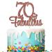 Tenhaisi Glittery Rose Gold 70 Fabulous Cake Topper Happy 70th Fabulous Anniversary and Birthday Party Supplies Cake Topper For 70 Fabulous Birthday