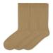 Sugar Free Sox Health & Comfort Mens Diabetic Socks Ribbed Mid-Calf 3 Pairs (10-13  Khaki)