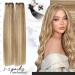 Moresoo Medium Brown Platinum Blonde Double Weft Hair Extensions 18 Inch - Sew in Human Hair Extensions 100g - #P6/60 - Buy Online on GoSupps.com