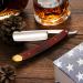 Professional Vintage Straight Razor Set for Men - Wooden Handle Steel Blade Iron Box & Leather Strop - Buy Online on GoSupps.com