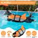 Buy Alagirls Adjustable Dog Life Jacket Vest - Pet Lifeguard for Swimming Sizes M (48-58cm) - Orange & Gray - Buy Online on GoSupps.com