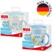 NUK Mini Magic Cup Sippy Cup 2-Pack | 360 Anti-Spill Rim | Easy Grip Handles | BPA-Free | 160ml | Boy | Blue Ladybird | Ages 6+ Months - Buy Online on GoSupps.com